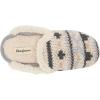 Dearfoams Women’s Erin Fairisle Extended Tab Scuff Slipper(Sleet)