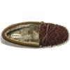 Dearfoams Women’s Felted Microwool and Fairisle Knit Moccasin Slipper(Oatmeal Heather)