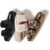 Dearfoams Women’s Fireside Benalla All Over Shearling Double Band Easy On/Off Slide Slipper(Dusty Pink)