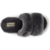 Dearfoams Women’s Fireside Benalla All Over Shearling Double Band Easy On/Off Slide Slipper(Grey)