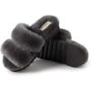 Dearfoams Women’s Fireside Benalla All Over Shearling Double Band Easy On/Off Slide Slipper(Grey)