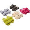 Dearfoams Women’s Fireside Benalla All Over Shearling Double Band Easy On/Off Slide Slipper(Natural)