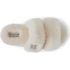 Dearfoams Women’s Fireside Benalla All Over Shearling Double Band Easy On/Off Slide Slipper(Natural)