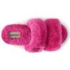 Dearfoams Women’s Fireside Benalla All Over Shearling Double Band Easy On/Off Slide Slipper(Paradise Pink)