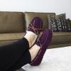 Dearfoams Women’s Fireside Water Resistant Shearling Victoria Moc with Tie Slipper(Aubergine)