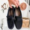 Dearfoams Women’s Hazel-Lighweight Driving Loafer Machine Washable Comfortable Shoe(Black)