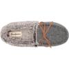 Dearfoams Women’s Kristen Moccasin Slipper(Dark Heather Grey)