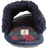 Dearfoams Women’s Lane Giftable Holiday Slide with Novelty Sayings Applique Slipper(“Snow Day”)