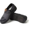Dearfoams Womens Livie Machine Washable X Strap Knit Sneaker(Black)
