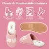 Dearfoams Women’s Mama Bear Matching Family Gifts for Mom Clog(Blush Pink Fleece)