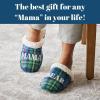 Dearfoams Women’s Mama Bear Matching Family Gifts for Mom Clog(Green Plaid)