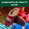 Dearfoams Women’s Mama Bear Matching Family Gifts for Mom Clog(Red Plaid)