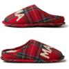 Dearfoams Women’s Mama Bear Matching Family Gifts for Mom Clog(Tartan Plaid)