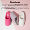 Dearfoams Women’s Memory Foam Indoor House Slippers Leslie Terry Clog House Shoes with Wide Widths(Fresh Pink Terry)