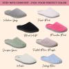 Dearfoams Women’s Memory Foam Indoor House Slippers Leslie Terry Clog House Shoes with Wide Widths(Frosted Plum Terry)