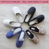 Dearfoams Women’s Memory Foam Indoor House Slippers Leslie Terry Clog House Shoes with Wide Widths(Leopard Velour)