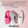 Dearfoams Women’s Memory Foam Indoor House Slippers Leslie Terry Clog House Shoes with Wide Widths(Multi Stripes Terry)