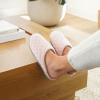 Dearfoams Women’s Memory Foam Indoor House Slippers Leslie Terry Clog House Shoes with Wide Widths(Multi Stripes Terry)