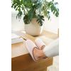Dearfoams Women’s Memory Foam Indoor House Slippers Leslie Terry Clog House Shoes with Wide Widths(Paradise Pink Terry)