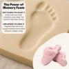 Dearfoams Women’s Memory Foam Slippers Courtney Knit Scuff Indoor House Shoes(Pink)