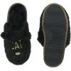 Dearfoams Women’s Novelty Pile Scuff and Eye Mask Set(Black)