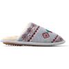 Dearfoams Women’s Novelty Scuff with Eye Mask Slipper(Grey)
