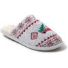 Dearfoams Women’s Novelty Scuff with Eye Mask Slipper(Grey)