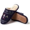 Dearfoams Women’s Novelty Scuff with Eye Mask Slipper(Navy)
