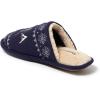 Dearfoams Women’s Novelty Scuff with Eye Mask Slipper(Navy)