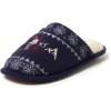 Dearfoams Women’s Novelty Scuff with Eye Mask Slipper(Navy)