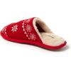 Dearfoams Women’s Novelty Scuff with Eye Mask Slipper(Red)