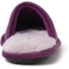 Dearfoams Women’s Novelty Scuff with Eye Mask Slipper(Wine (Cloud Wine))