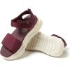 Dearfoams Women’s Platform Lightweight Adjustable Odell Wedge Sandal(Fig)