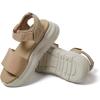 Dearfoams Women’s Platform Lightweight Adjustable Odell Wedge Sandal(Latte)