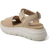 Dearfoams Women’s Platform Lightweight Adjustable Odell Wedge Sandal(Latte)