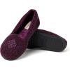 Dearfoams Women’s Rebecca Soft Memory Foam Lightweight House Shoes Cozy Loafer with Warm Lining and Wide Widths Slipper(Aubergine Chenille)