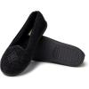Dearfoams Women’s Rebecca Soft Memory Foam Lightweight House Shoes Cozy Loafer with Warm Lining and Wide Widths Slipper(Black Chenille)