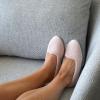 Dearfoams Women’s Rebecca Soft Memory Foam Lightweight House Shoes Cozy Loafer with Warm Lining and Wide Widths Slipper(Dusty Pink Chenille)
