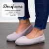 Dearfoams Women’s Rebecca Soft Memory Foam Lightweight House Shoes Cozy Loafer with Warm Lining and Wide Widths Slipper(Frosted Plum)