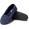 Dearfoams Women’s Rebecca Soft Memory Foam Lightweight House Shoes Cozy Loafer with Warm Lining and Wide Widths Slipper(Peacoat Chenille)
