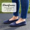 Dearfoams Women’s Rebecca Soft Memory Foam Lightweight House Shoes Cozy Loafer with Warm Lining and Wide Widths Slipper(Peacoat Velour)