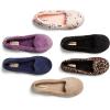 Dearfoams Women’s Rebecca Soft Memory Foam Lightweight House Shoes Cozy Loafer with Warm Lining and Wide Widths Slipper(Pink Floral Velour)