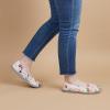 Dearfoams Women’s Rebecca Soft Memory Foam Lightweight House Shoes Cozy Loafer with Warm Lining and Wide Widths Slipper(Pink Floral Velour)