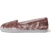 Dearfoams Women’s Rebecca Soft Memory Foam Lightweight House Shoes Cozy Loafer with Warm Lining and Wide Widths Slipper(Plum Crushed Velvet)