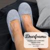 Dearfoams Women’s Rebecca Soft Memory Foam Lightweight House Shoes Cozy Loafer with Warm Lining and Wide Widths Slipper(Sleet Chenille)