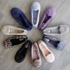 Dearfoams Women’s Rebecca Soft Memory Foam Lightweight House Shoes Cozy Loafer with Warm Lining and Wide Widths Slipper(Sleet Crushed Velvet)
