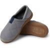 Dearfoams Women’s River Closed Back Memory Foam Energy Return Slipper(Medium Grey)