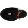 Dearfoams Women’s Suede Foldover Bootie Slipper with Tie(Black)