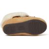 Dearfoams Women’s Suede Foldover Bootie Slipper with Tie(Desert)