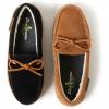 Dearfoams Women’s Wilmington Energy Return Comfort Indoor/Outdoor Memory Foam Moccasin Slipper with Tie(Black Suede)